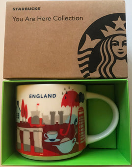 Starbucks You Are Here Collection England Ceramic Coffee Mug New Box Not Perfect