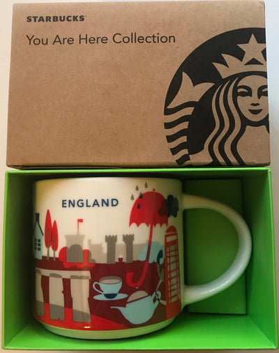 Starbucks You Are Here Collection England Ceramic Coffee Mug New Box Not Perfect