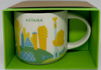 Starbucks You Are Here Astana Kazakhstan Ceramic Coffee Mug New with Box
