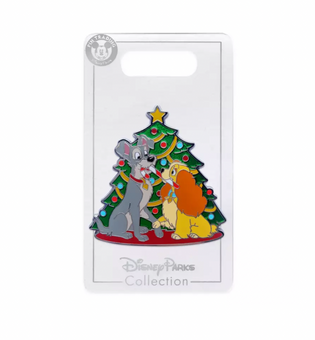 Disney Christmas 2021 Lady and the Tramp Holiday Pin New with Card