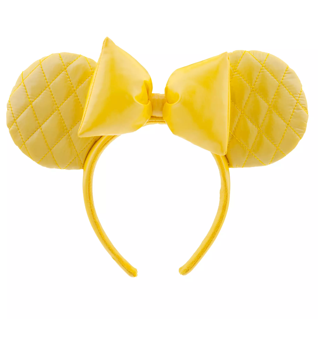 Disney Parks Minnie Yellow Quilted Ear Headband for Adults New with Tag