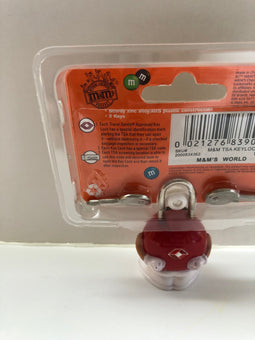 M&M's World Character Red Luggage Lock TSA Accepted New Sealed