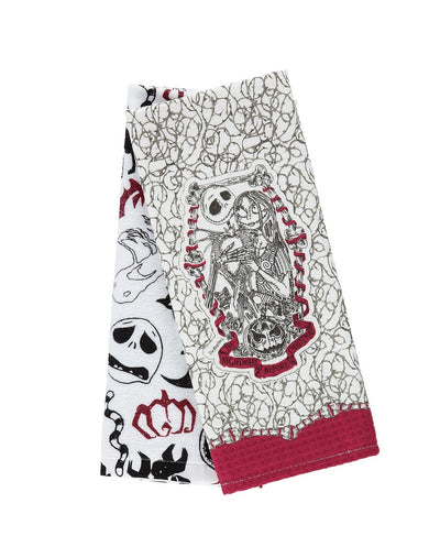 Disney Jack & Sally The Nightmare Before Christmas Dish Towels Set of 2 New