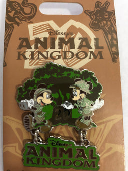 Disney Parks Animal Kingdom 20th Anniversary Mickey & Minnie Pin New with Card