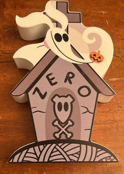 Disney Nightmare Before Christmas Zero Wood Block Decor New With Tag