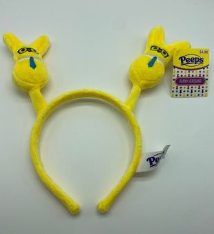 Peeps Easter Peep Yellow Bunny with Glasses Headband Plush New with Tag