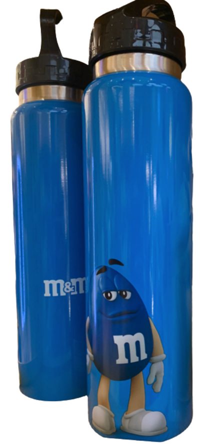 M&M's World Blue Characters Flip Lid Bottle 25oz New with Tag