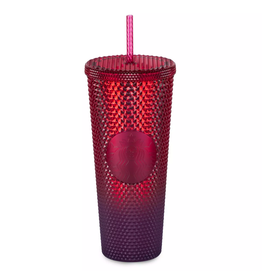 Disney Disneyland Starbucks Sleeping Beauty Castle Geometric Red Tumbler Straw