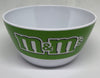 M&M's World Green Character Logo Big Face Bowl New