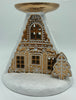 Bath and Body Works 2022 Light Up Gingerbread House Pedestal Candle Holder New