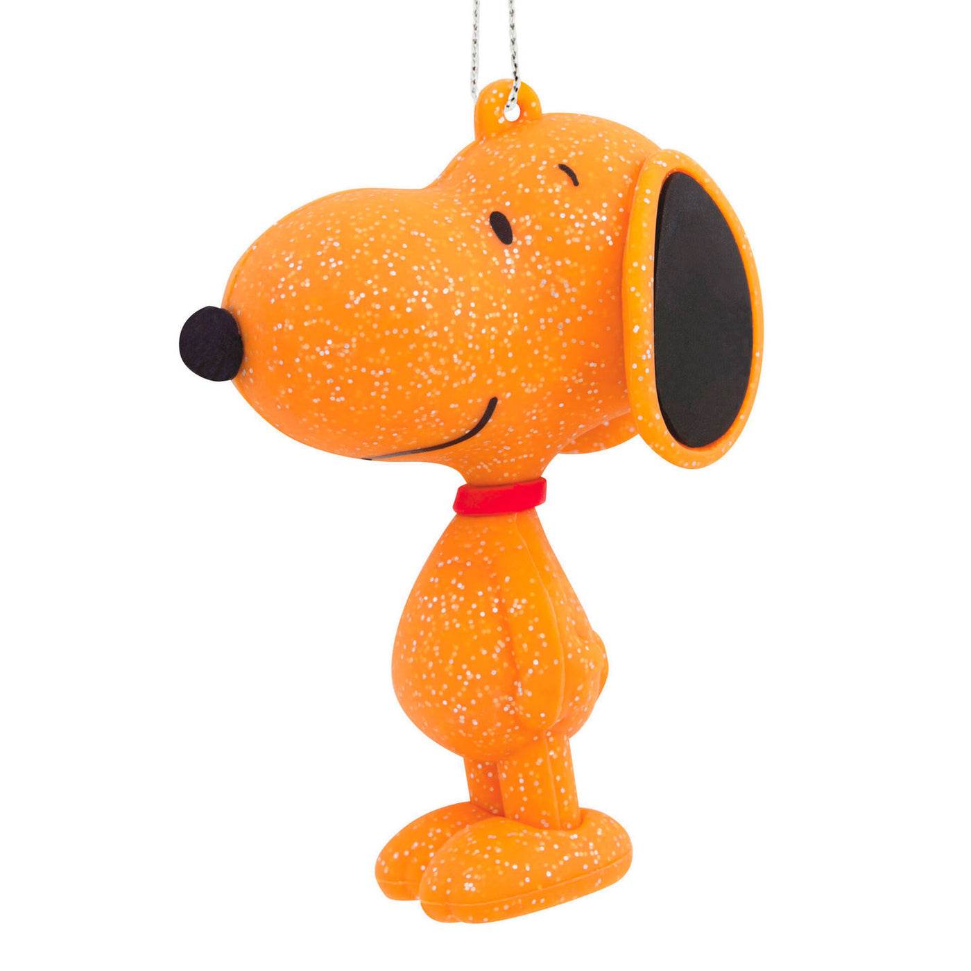 Hallmark Peanuts Snoopy Orange Glitter Ornament New With Tag
