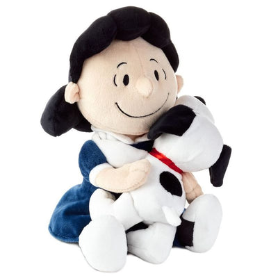 Hallmark Peanuts Lucy and Snoopy Hugging Stuffed Animal 8.75 Plush New w Tag