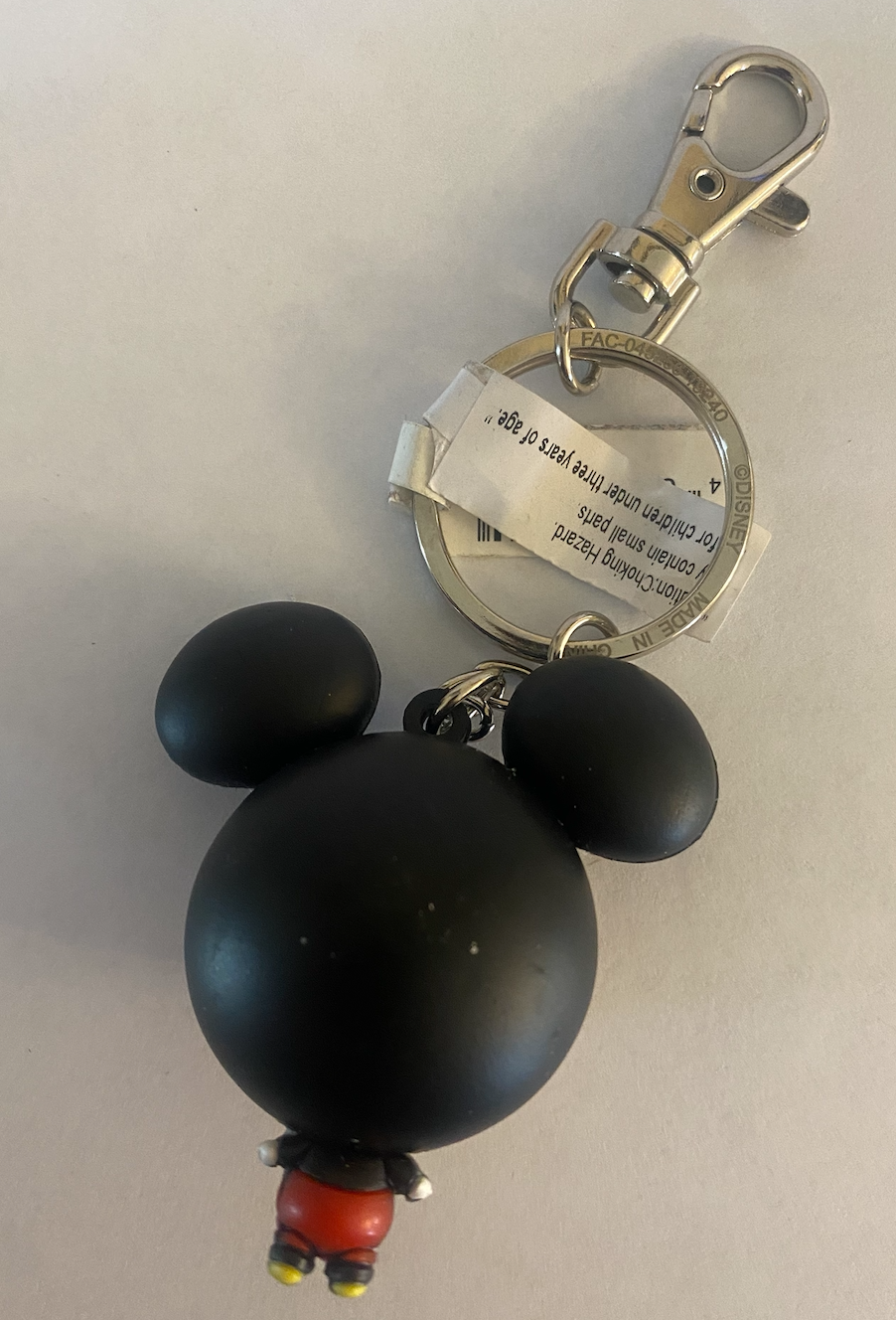 Disney Parks Mickey Mouse Bubble Head Keychain New with Tags