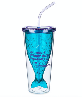 Disney The Little Mermaid Tail Vessel Tumbler with Straw New