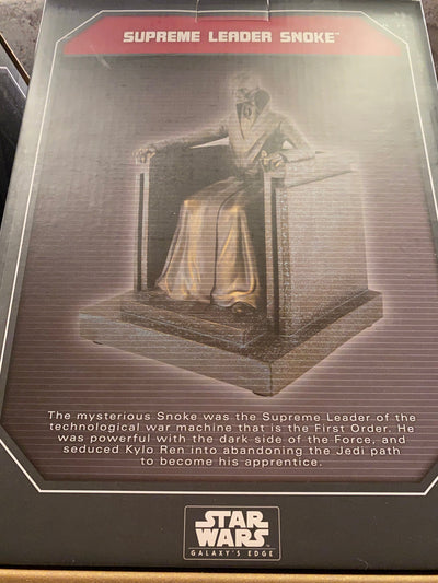 Disney Parks Star Wars Galaxy's Edge Supreme Leader Snoke Figurine New with Box