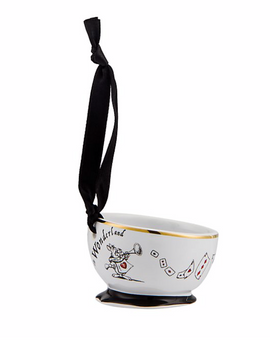 Disney Disneyland Paris Alice in Wonderland Bowl Hanging Christmas Ornament New