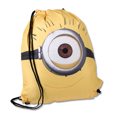 Universal Studios Despicable Me One-Eye Minion Drawstring Backpack New with Tags
