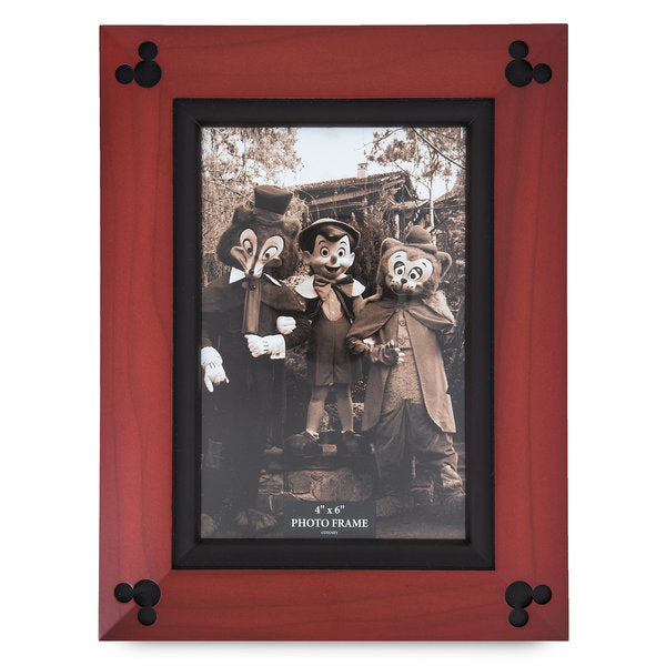 Disney Parks Mickey Mouse Icon Wood Photo Frame 4 x 6 New with Box