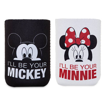 Disney Parks Mickey and Minnie Mouse Beverage Holder Set New with Card