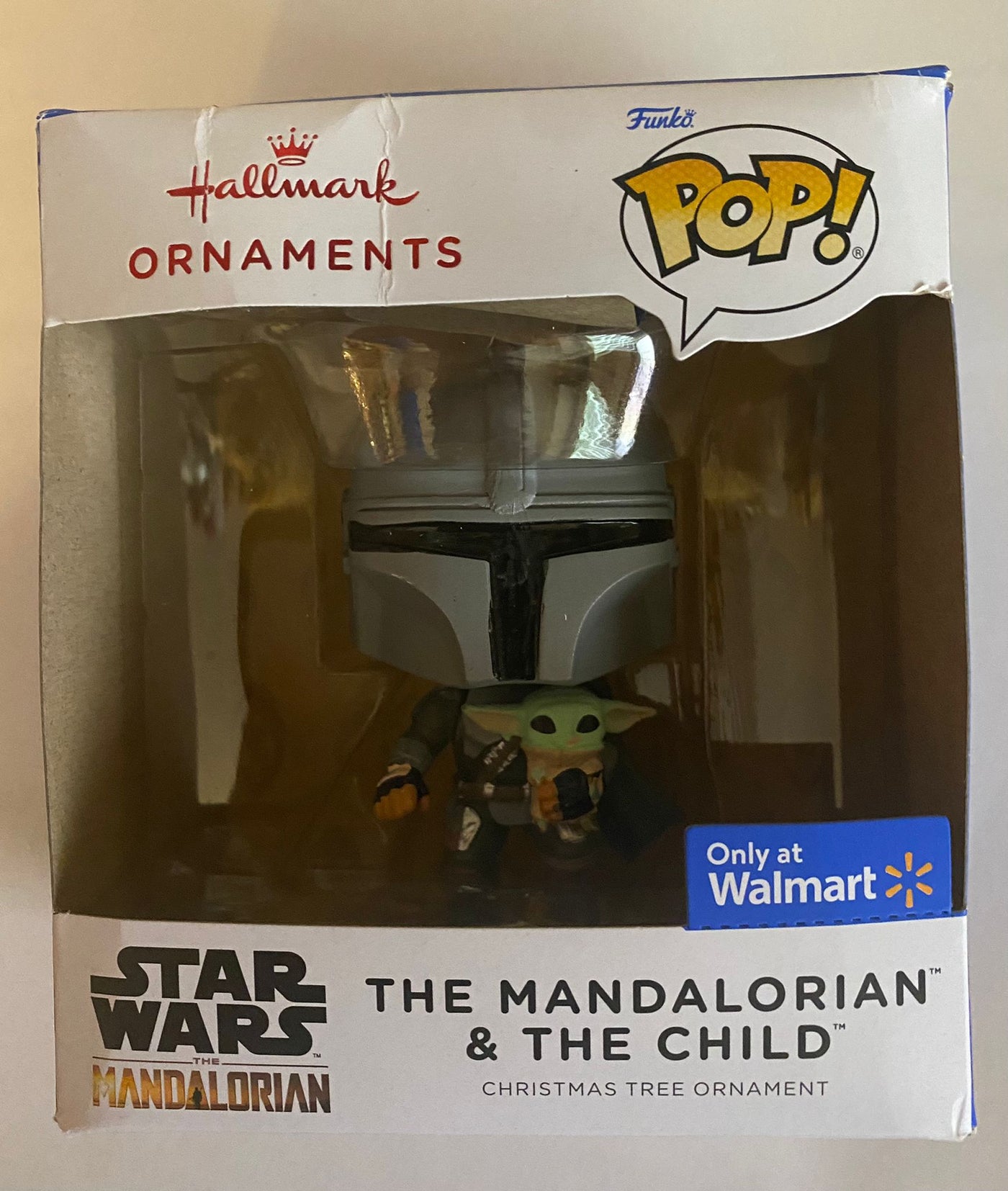 Hallmark 2021 Funko Pop Mandalorian Child Christmas Ornament New Damaged Box