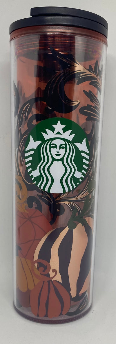 Starbucks Halloween 2021 Black Cat and Pumpkin 16oz Tumbler Cup with Lid New