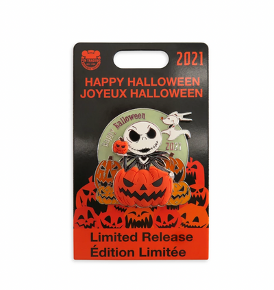 Disney Happy Halloween 2021 Jack Skellington and Zero Limited Pin New with Card