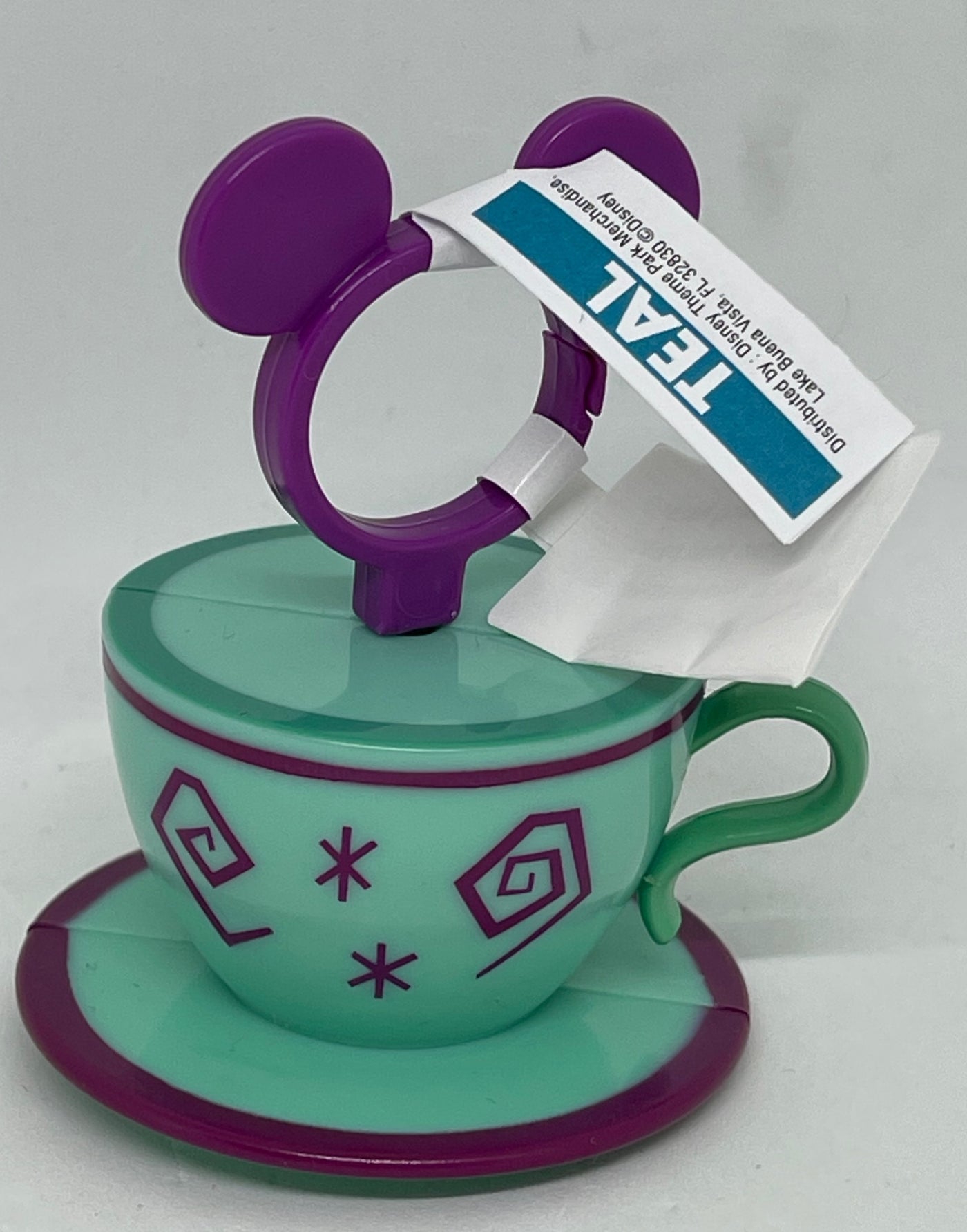 Disney Parks Mad Tea Party Tea Cup Spinning Keychain New with Tag