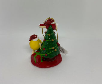 M&M's World Red and Yellow Tree Green Resin Christmas Ornament New with Tag
