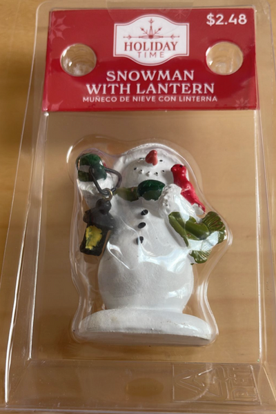 Holiday Time Snowman With Lantern Christmas Figurine New With Box