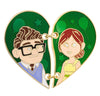 Disney Parks Up Carl and Ellie Stitched Half Heart Pin New with Card
