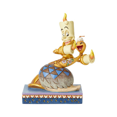 Disney Traditions Lumiere & Feather Duster Jim Shore New with Box