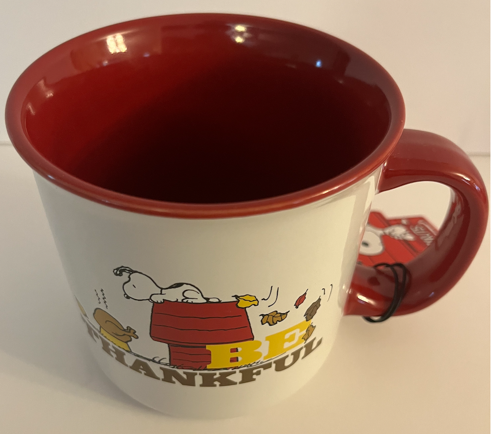 Peanuts Snoopy Be Thankful Thanksgiving Coffee Mug New