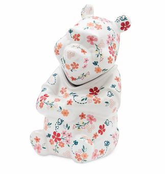 Disney Winnie the Pooh Flowers and Bees Kitchen Ceramic Cookie Jar New