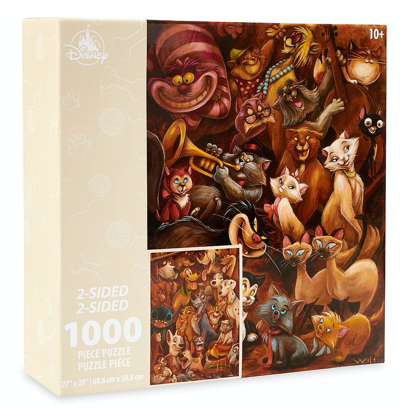 Disney Parks Cats and Dogs Two-Sided 1000pcs Puzzle New with Box