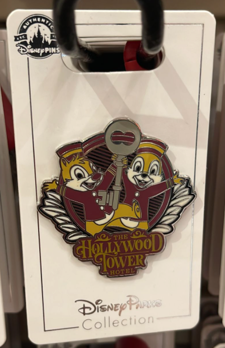 Disney Parks The Hollywood Tower Hotel Chip & Dale Pin New With Card