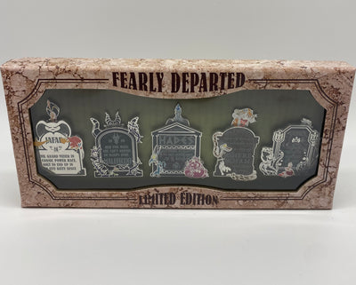 Disney Halloween Fearly Departed Tombstone Pin Set of 5 Limited New with Box
