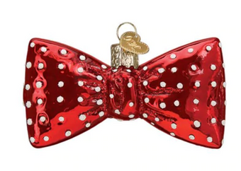 Old World Christmas Bowtie Glass Christmas Ornament New With Box