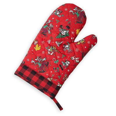 Disney Parks Yuletide Farmhouse Mickey Friends Holiday Oven Mitt New with Tag