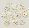 Lenox Snowflake Christmas Ceramic Ornament set of 10pcs New with Box