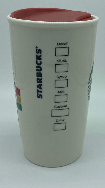 Disney Parks Walt Disney World Icons Parks Holiday Starbucks Ceramic Tumbler New