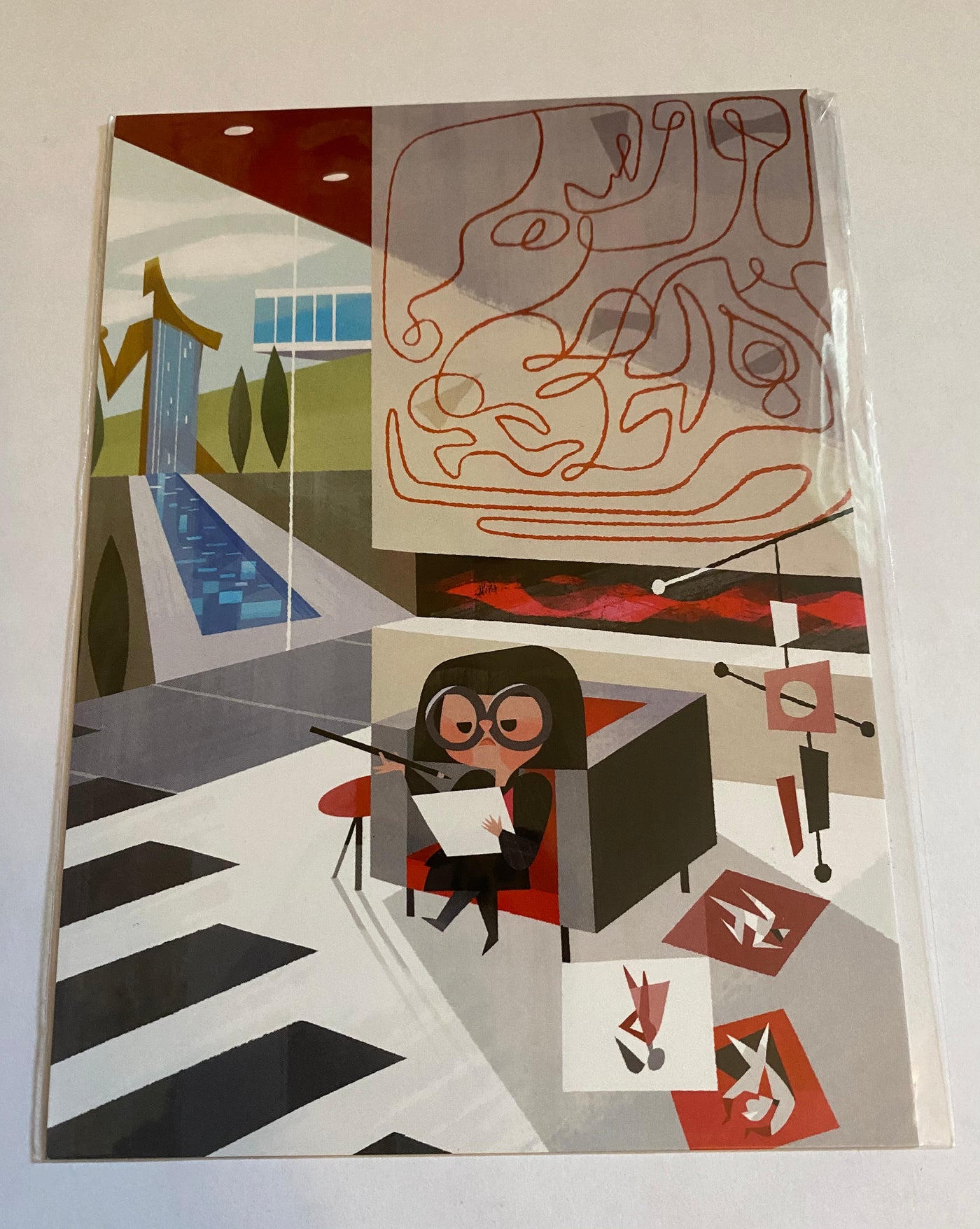 Disney Edna Mode by Joey Chou Postcard Wonderground Gallery New