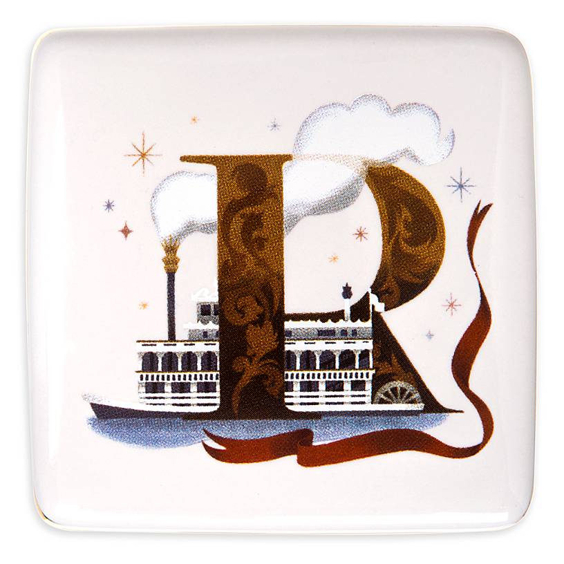 Disney Parks ABC Letters R is for Riverboats Ceramic Trinket Box New