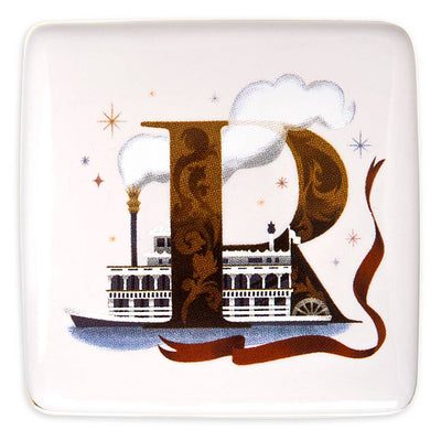 Disney Parks ABC Letters R is for Riverboats Ceramic Trinket Box New