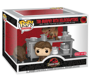 Funko POP! Moments: Jurassic Park Tim Murphy with Velociraptors New With Box