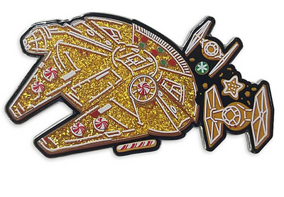 Disney Star Wars Millennium Falcon Christmas Holiday Pin New with Card