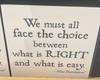 Universal Studios Harry Potter Albus "Choice" Quote Sign New With Tag