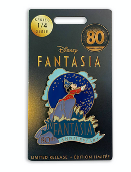 Disney Sorcerer Mickey Mouse Pin Fantasia 80th Limited Release New with Card
