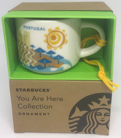 Starbucks Coffee You Are Here Portugal Ceramic Mug Ornament New with Box