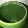 M&M's World Green Character Barrel I Melt for No One Mug New