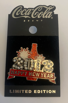 Coca Cola Coke Brand 2012 Holiday Happy New Year Limited Pin New With Card